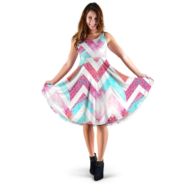 Women's Dress, No Sleeves, Custom Dress, Midi Dress, 80s Fashion 02