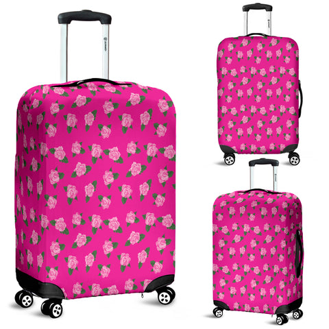 Magenta Rose Luggage Cover