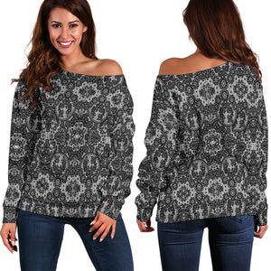 Women Teen Off Shoulder Sweater Lace 1 DFS18