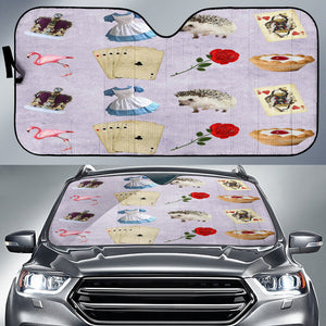 Cards And Roses Alice In Wonderland Auto Sun Shades