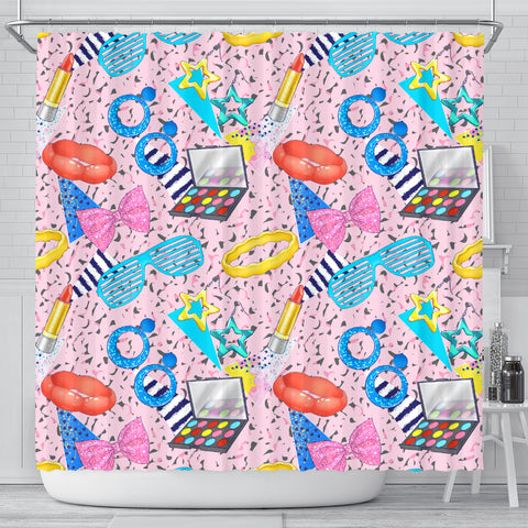 80s Fashion Girl Shower Curtain - STUDIO 11 COUTURE