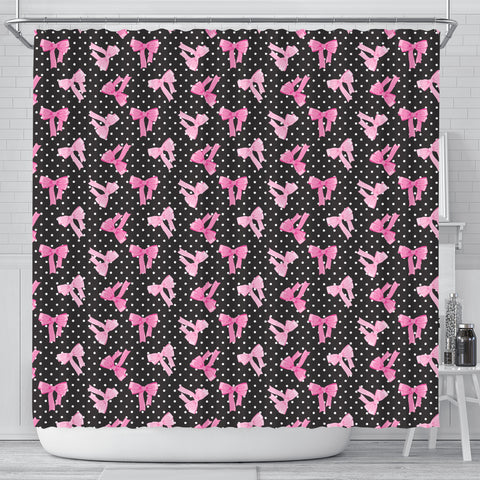 Black Bows Shower Curtain