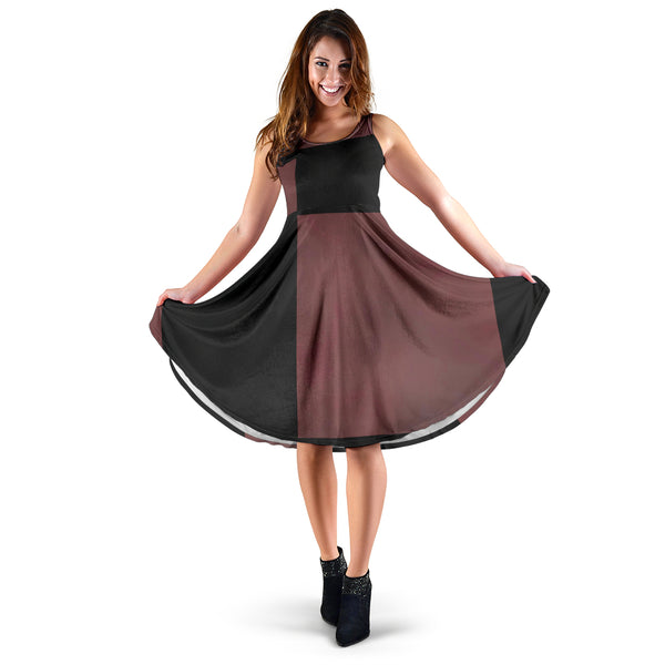 Women's Dress, No Sleeves, Custom Dress, Midi Dress, Alice In Wonderland 1 Checker Board