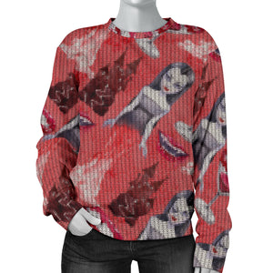 Custom Made Printed Designs Women's Vampire Theme (4) Sweater