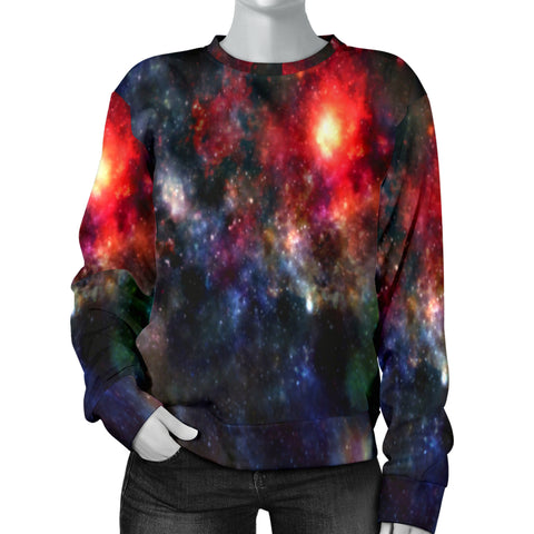 Custom Made Printed Designs Women's (G3) Sweater Galaxy