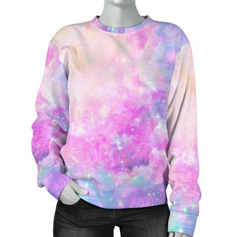 Custom Made Printed Designs Women's (U8) Sweater Galaxy
