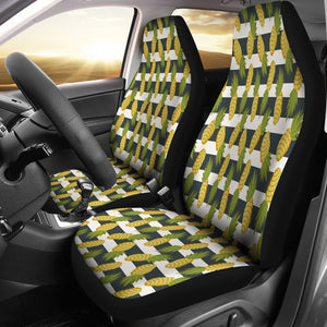 Tropical Stripe Pineapple Car Seat Covers
