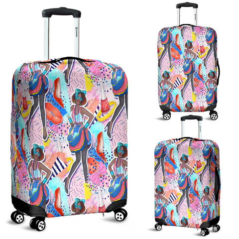 80s Fashion Girl 6 Luggage Cover - STUDIO 11 COUTURE