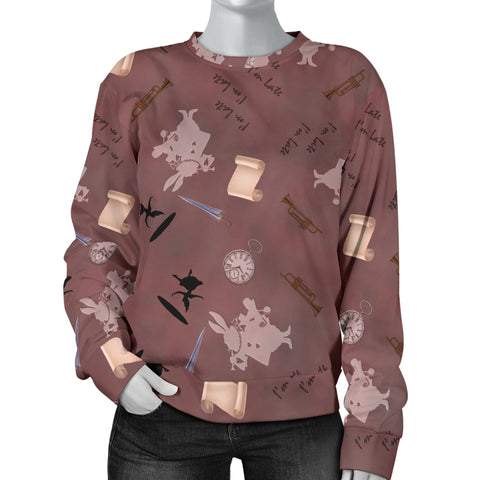 Custom Made Printed Designs Women's Sweater Alice In Wonderland 01