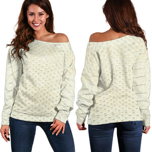Women Teen Off Shoulder Sweater Leather 1 DFS02