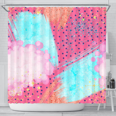 80s Fashion Girl Shower Curtain - STUDIO 11 COUTURE