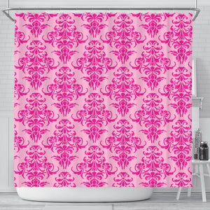 Pink Damask Shower Curtain - STUDIO 11 COUTURE