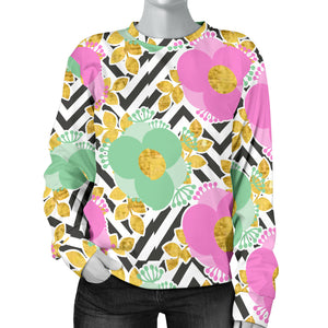 Custom Made Printed Designs Women's (A2) Sweater Floral Spring