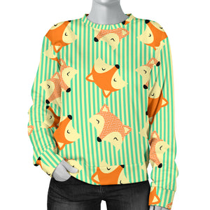 Custom Made Printed Designs Women's (K3) Sweater Fox