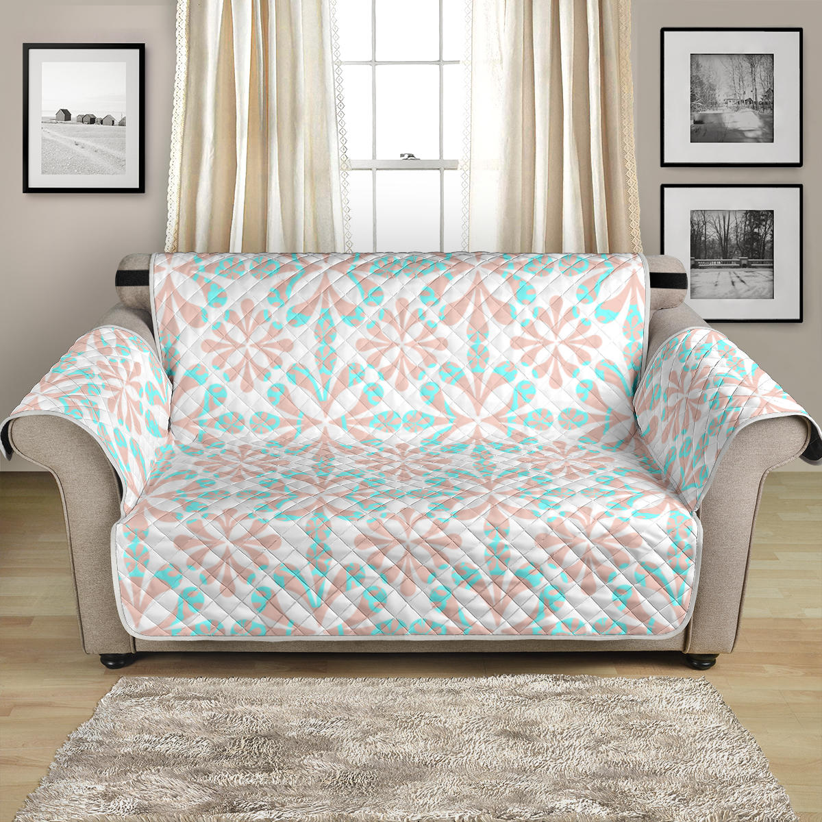 54'' Futon Sofa Protector Premium Polyster Fabric Custom Design Woodland 01