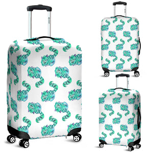 Green Cheshire Cat Alice In Wonderland Luggage Cover - STUDIO 11 COUTURE