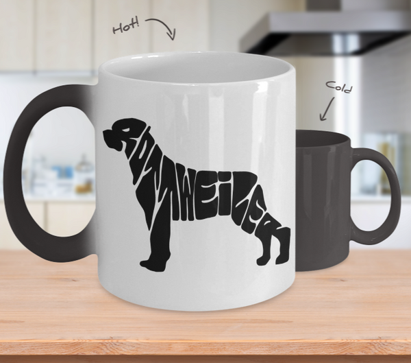 Color Changing Mug Dog Theme Rottweiler