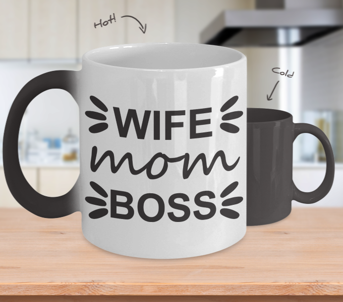 Color Changing Mug Mom Wife Mom Boss