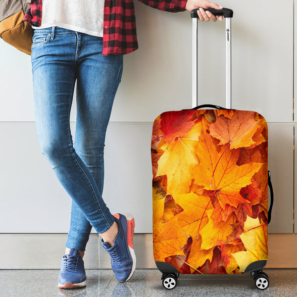 Maple Leaves Luggage Cover