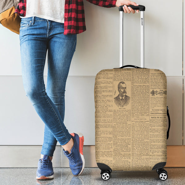 Ann Arbor Old Newspaper Luggage Cover