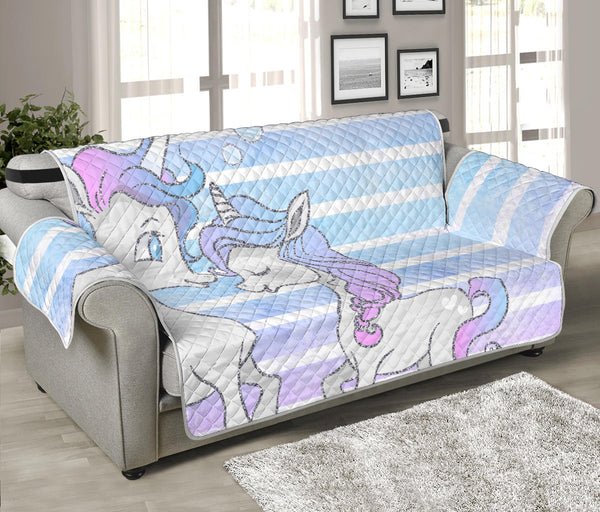 70'' Sofa Protector Premium Polyster Fabric Custom Design Unicorn 15