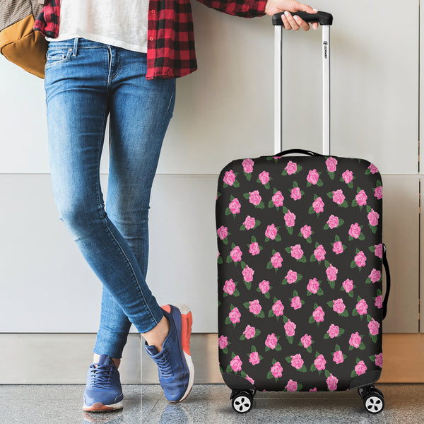 Black Rose Small Luggage Cover