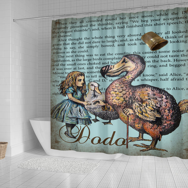 Dodo Alice In Wonderland Shower Curtain