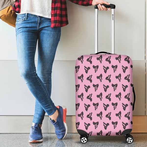 Pink Bows Luggage Cover - STUDIO 11 COUTURE