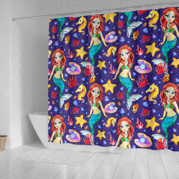 Mermaid 3 Shower Curtain - STUDIO 11 COUTURE