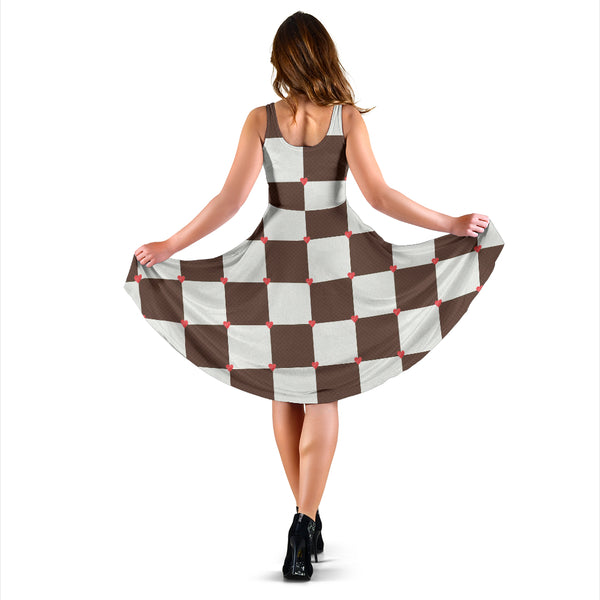 Women's Dress, No Sleeves, Custom Dress, Midi Dress, Alice In Wonderland 3-13