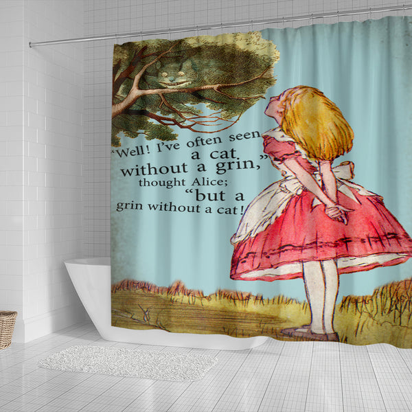 A Cat Without A Grin Shower Curtain - STUDIO 11 COUTURE
