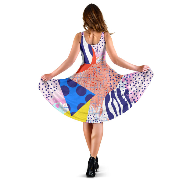 Women's Dress, No Sleeves, Custom Dress, Midi Dress, 80s Fashion 12