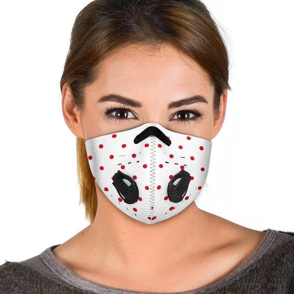 Premium Face Mask - Premium Face Mask With Filters and Breathable Valves Dotted Design 3