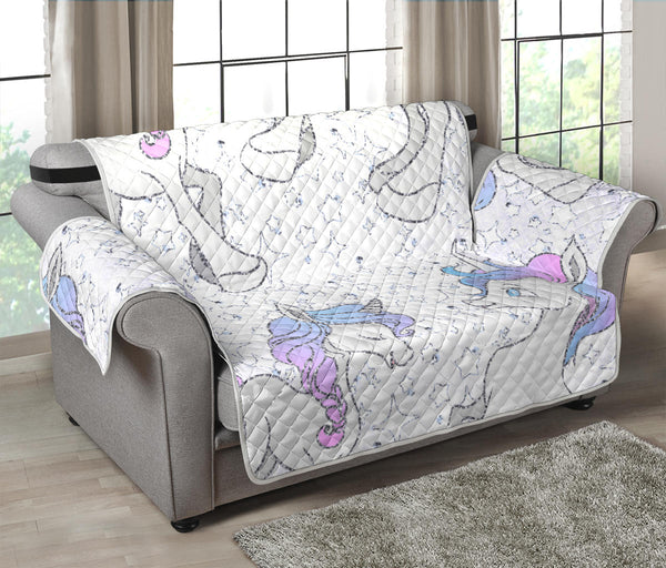 54'' Futon Sofa Protector Premium Polyster Fabric Custom Design Unicorn 05