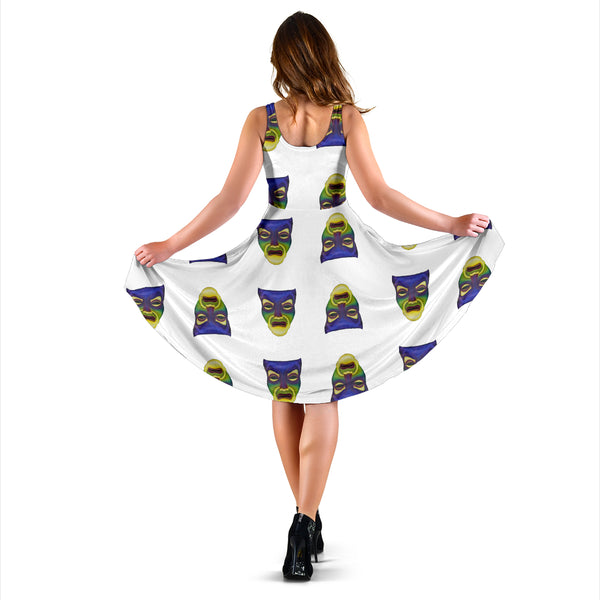 Women's Dress, No Sleeves, Custom Dress, Midi Dress, Snow White 11