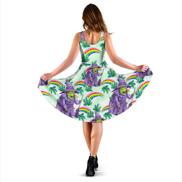 Women's Dress, No Sleeves, Custom Dress, Midi Dress, Wizard Of OZ 09