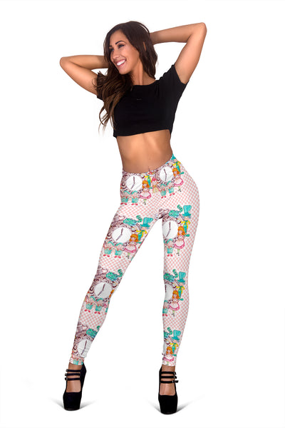 Women Leggings Sexy Printed Fitness Fashion Gym Dance Workout Alice In Wonderland Theme A37