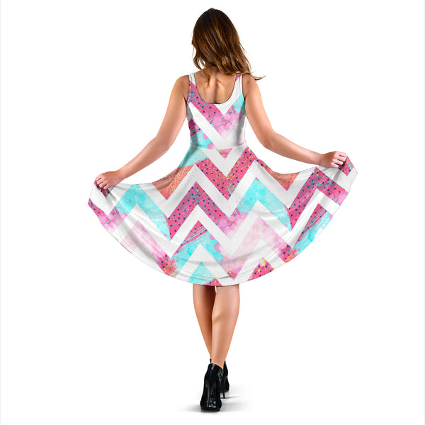 Women's Dress, No Sleeves, Custom Dress, Midi Dress, 80s Fashion 02