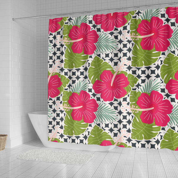 Tropical Flower Shower Curtain - STUDIO 11 COUTURE