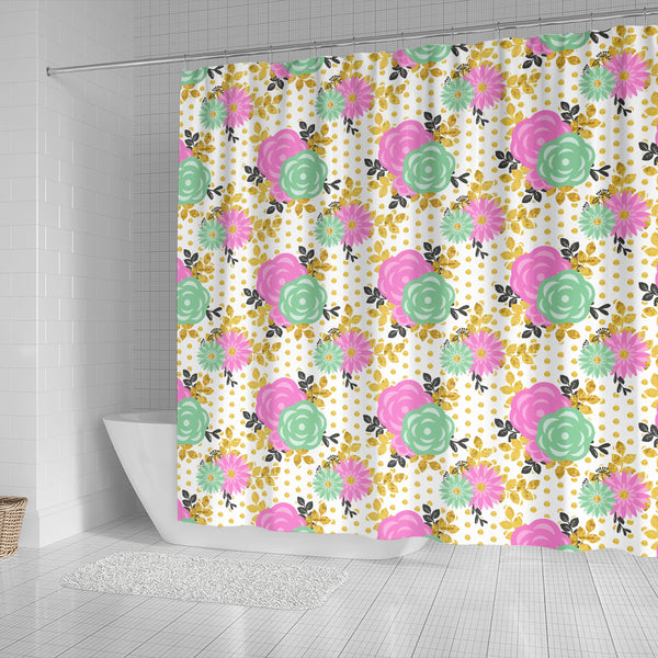 Floral Spring Shower Curtain - STUDIO 11 COUTURE