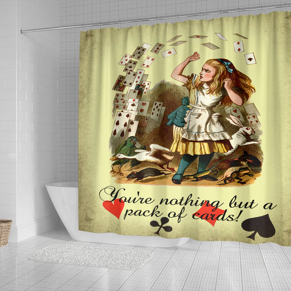You're Nothing But A Pack Of Cards Alice In Wonderland Shower Curtain - STUDIO 11 COUTURE