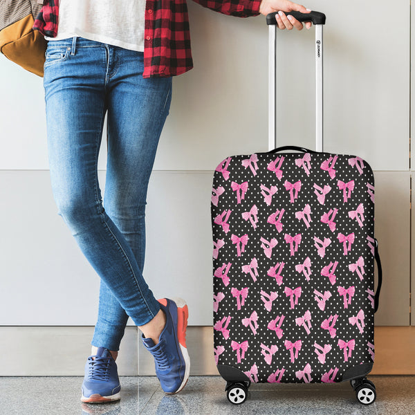 Black Bows Luggage Cover