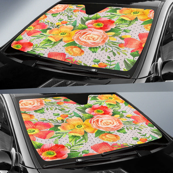 Beautiful Floral Spring Auto Sun Shades
