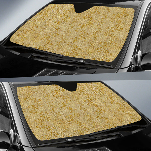 Gold Floral Auto Sun Shades