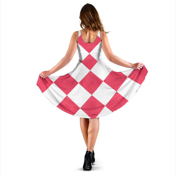 Women's Dress, No Sleeves, Custom Dress, Midi Dress, Alice In Wonderland 4-08