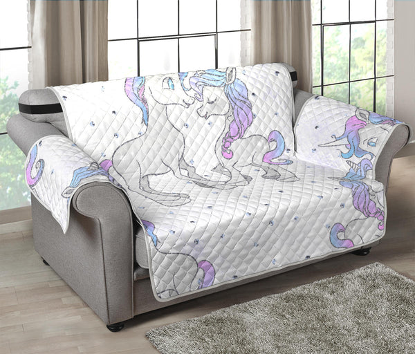 54'' Futon Sofa Protector Premium Polyster Fabric Custom Design Unicorn 07