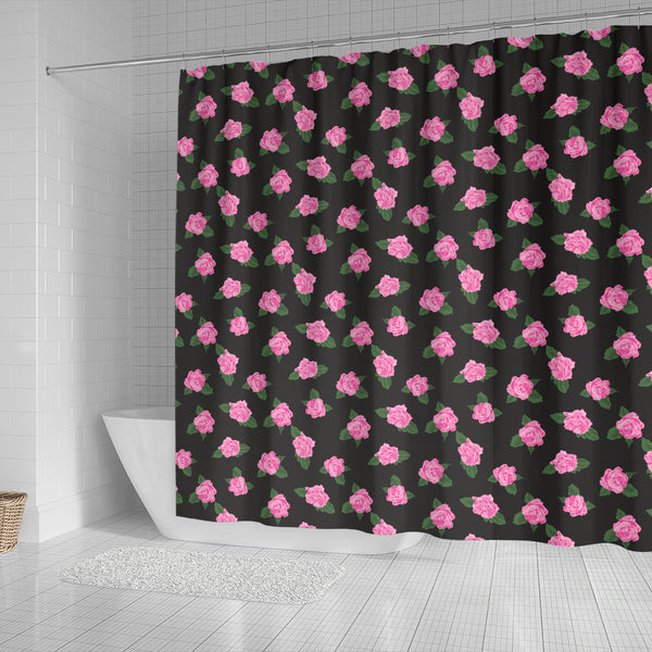 Black Rose Shower Curtain