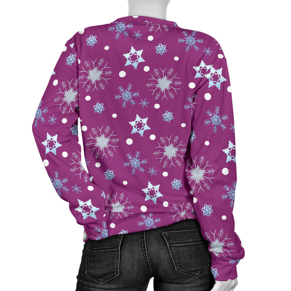 Custom Made Printed Designs Women's (S1) Sweater Snow Queen