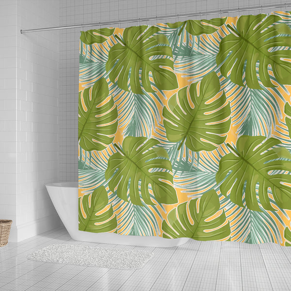 Tropical Palm Leaves Shower Curtain - STUDIO 11 COUTURE