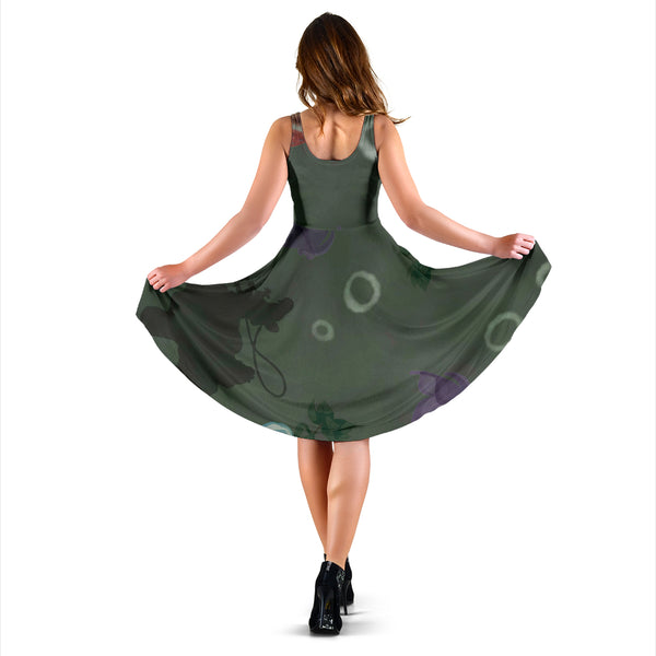 Women's Dress, No Sleeves, Custom Dress, Midi Dress, Alice In Wonderland 1 Caterpillar